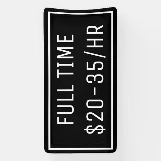 ブラックナウ採用サインのバナー 横断幕 (縦)