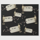 ブラックナツクラッカーへパパクリスマスラッピング紙 ラッピングペーパー (フラット)