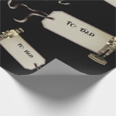 ブラックナツクラッカーへパパクリスマスラッピング紙 ラッピングペーパー (角)