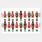 ブラックナツクラッカークリスマスラッピング紙シート ラッピングペーパーシート (正面3)