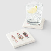 ブラックナツクラッカーストーンコースター ストーンコースター (横)