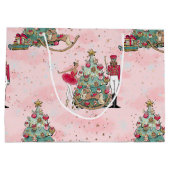 ブラックナツクラッカーバレエクリスマスバッグ ラージペーパーバッグ (裏面)