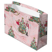 ブラックナツクラッカーバレエクリスマスバッグ ラージペーパーバッグ (裏面アングル)
