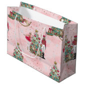 ブラックナツクラッカーバレエクリスマスバッグ ラージペーパーバッグ (正面アングル)