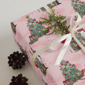 ブラックナツクラッカーバレリナピンクホリデイ紙 ラッピングペーパー