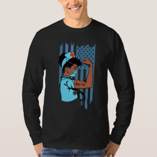 ブラックナースブラックガール魔法アルカンアメリカンナース Tシャツ