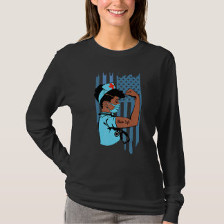 ブラックナースブラックガール魔法アルカンアメリカンナース Tシャツ