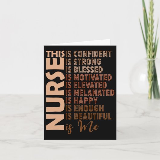 ブラックナースブラックヒストリナースメラニンアフロウーマン カード (正面)