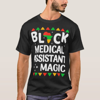 ブラックナースメディカルアシスタント魔法ブラックヒストリ Tシャツ