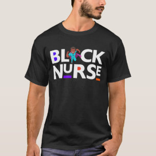 ブラックナースメラニン男性ナース女性茶色の肌M Tシャツ