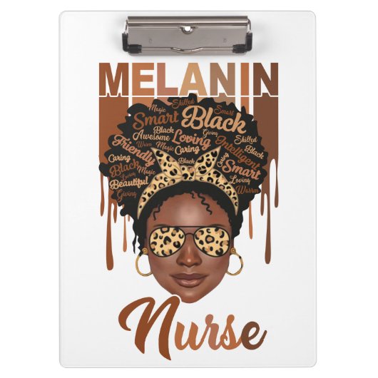 ブラックナースライフrn cna看護学校メラニン症 クリップボード (正面)
