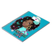 ブラックナースライフrn cna看護学校メラニン症 ノートブック (左側)