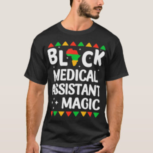 ブラックナース医療補助魔法ブラックヒストリ Tシャツ