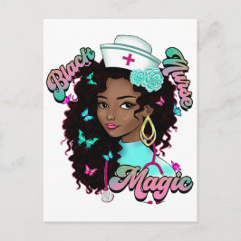 ブラックナース病院ナースメラニン女性看護 ポストカード