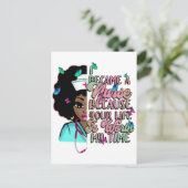 ブラックナース病院ナースメラニン女性看護 ポストカード (スタンド正面)