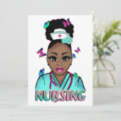 ブラックナース病院ナースメラニン女性看護 招待状 (スタンド正面)