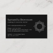 ブラックニュートラルスピリチュアル手書きサンムーン 名刺 (裏面)