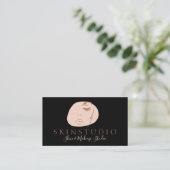 ブラックニュートラル美的フェミニン顔美しいスキン 名刺 (スタンド正面)