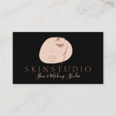 ブラックニュートラル美的フェミニン顔美しいスキン 名刺 (正面)