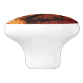 ブラックニューファンドランドドッグ抽象芸術グランジ  セラミックノブ (側面)