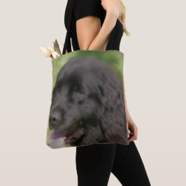 ブラックニューファンドランド犬アート トートバッグ