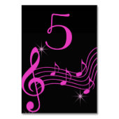 ブラックネオンとピンクネオン、ミュージックノート テーブルナンバー (裏面)