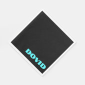 ブラックネオンアップシェリンナプキン スタンダードランチョンナプキン (角)