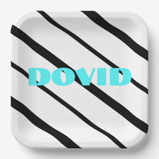 ブラックネオンウプシャーリンプレート ペーパープレート (正面)