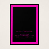 ブラックネオンピンクの縁どキュラッシブイヤリングディスプレイ (裏面)