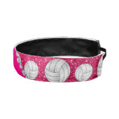 ブラックネオンホットピンクのグリッターバレーボールの名前 アスレチックヘッドバンド (右)