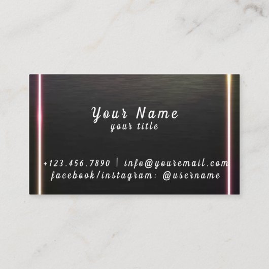 ブラックネオン名刺 名刺 (裏面)