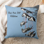 ブラックネックスティルト反射バード装飾用クッション クッション (ブランケット)