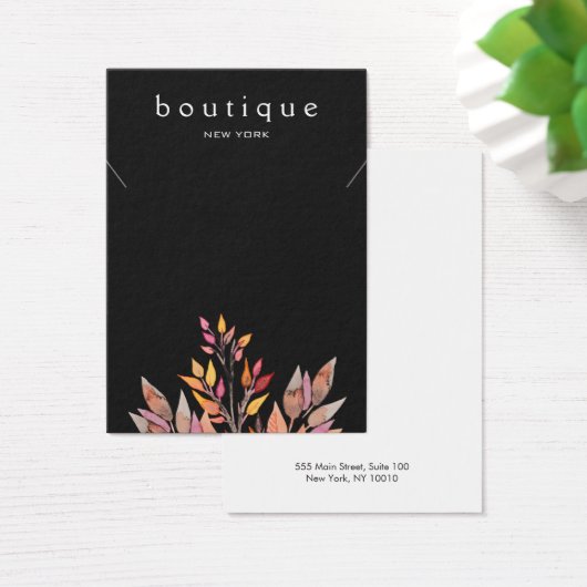 ブラックネックレス自然ジュエリーディスプレイカード (デスク)