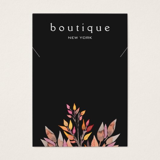 ブラックネックレス自然ジュエリーディスプレイカード (正面)