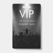 ブラックネームカスタムVIPオールアクセスパス コンサート バッジ (正面)
