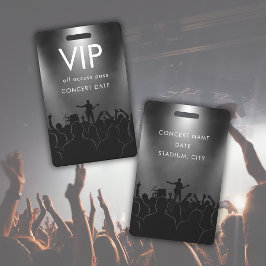 ブラックネームカスタムVIPオールアクセスパス コンサート バッジ