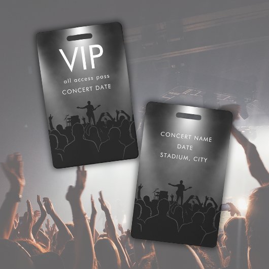 ブラックネームカスタムVIPオールアクセスパス コンサート バッジ