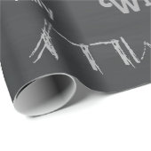 ブラックネームコラージュ🎁アメージングワードクラウドおもしろいFab ラッピングペーパー (ロールコーナー)