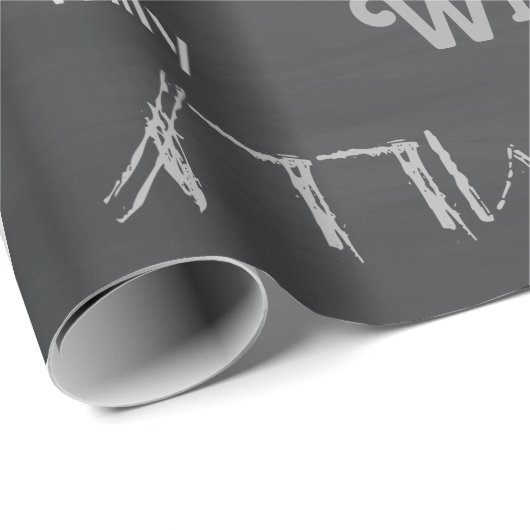 ブラックネームコラージュ🎁アメージングワードクラウドおもしろいFab ラッピングペーパー (ロールコーナー)