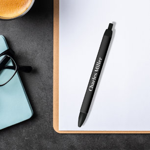 ブラックネームシンプルクラシック 黒ボールペン