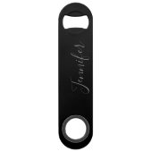 ブラックネームパーソナライズされたスピードボトルオープナー スピード栓抜き (裏面)