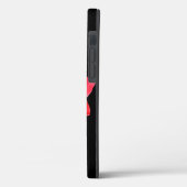 ブラックネーム上の赤いポインパーソナライズされたセチア Case-Mate iPhoneケース (裏面 / 左)