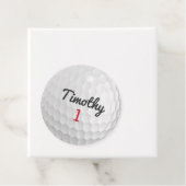 ブラックネーム赤い番号を持つゴルフボールディンプル フェイバータグ (インサイチュ)