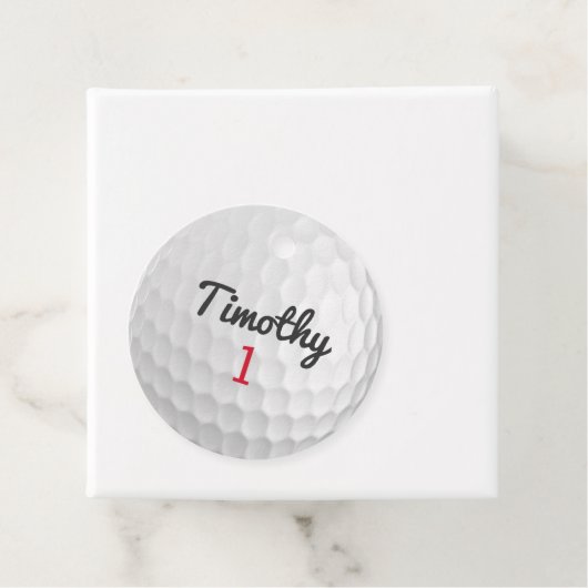 ブラックネーム赤い番号を持つゴルフボールディンプル フェイバータグ (インサイチュ)