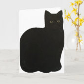 ブラックノアキャットキッテンマウレエンジラードペット カード (黄色い花)