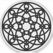 ブラックノットマンダラ シール (正面)