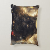 ブラックノルウェーフォレストキャットデジタルアート アクセントクッション (裏面(縦))