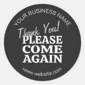 ブラックノワールインスパイアヴィンテージありがとう ラウンドシール (正面)