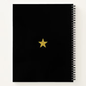 ブラックノートブックのモノグラム&ローレル ノートブック (裏面)