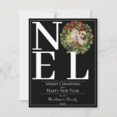 ブラックノールクリスマスリース写真 シーズンカード (正面)